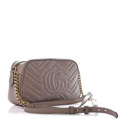 Gucci Calfskin Matelasse Small GG Marmont Chain Shoulder Bag Porcelain Rose 3 of 15