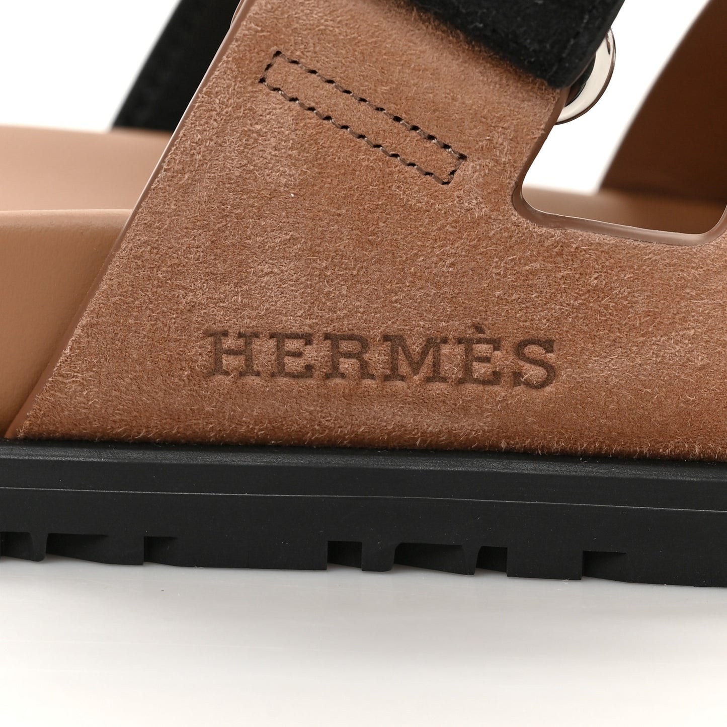 Suede Goatskin Womens Chypre Sandals 38 Rose Perle Black