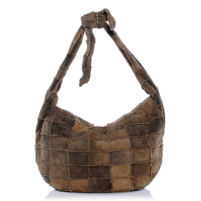 Chanel Suede Patchwork Hobo Brown 1 of 7