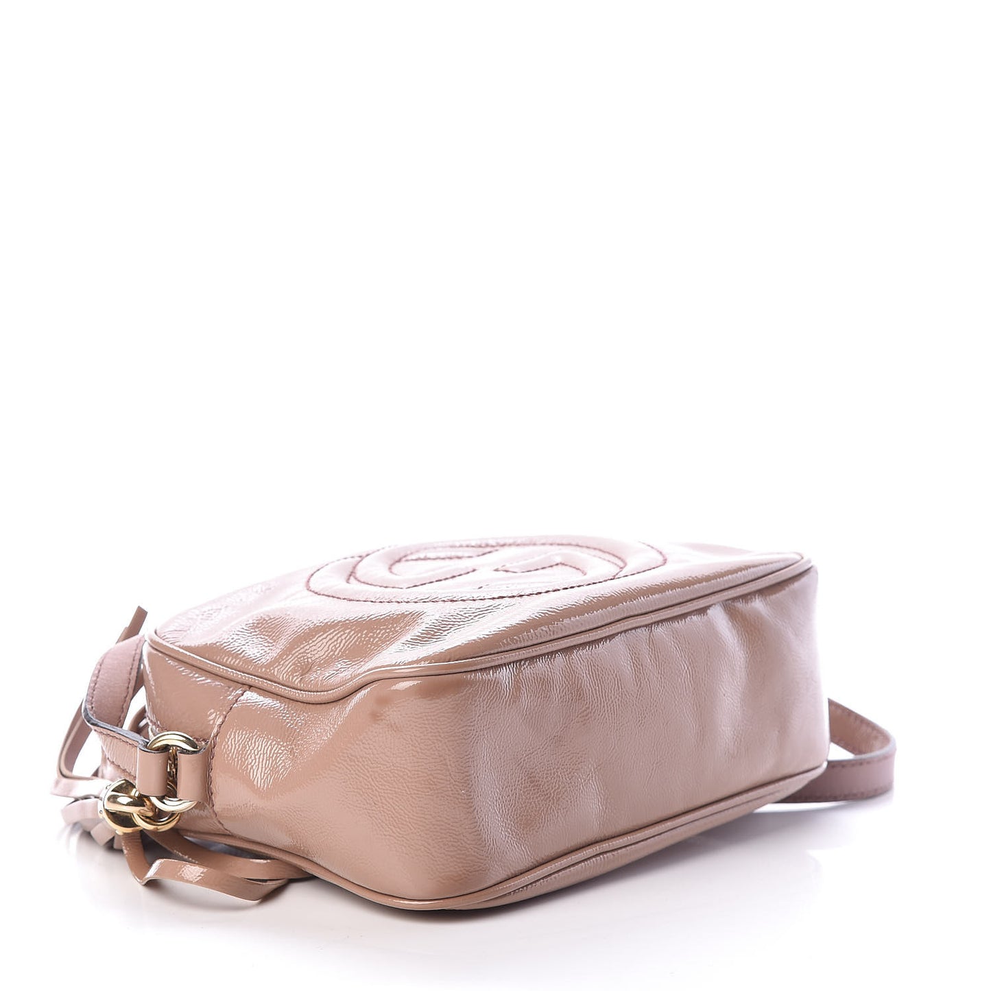 Vernice Naplack Small Soho Disco Bag Dark Cipria