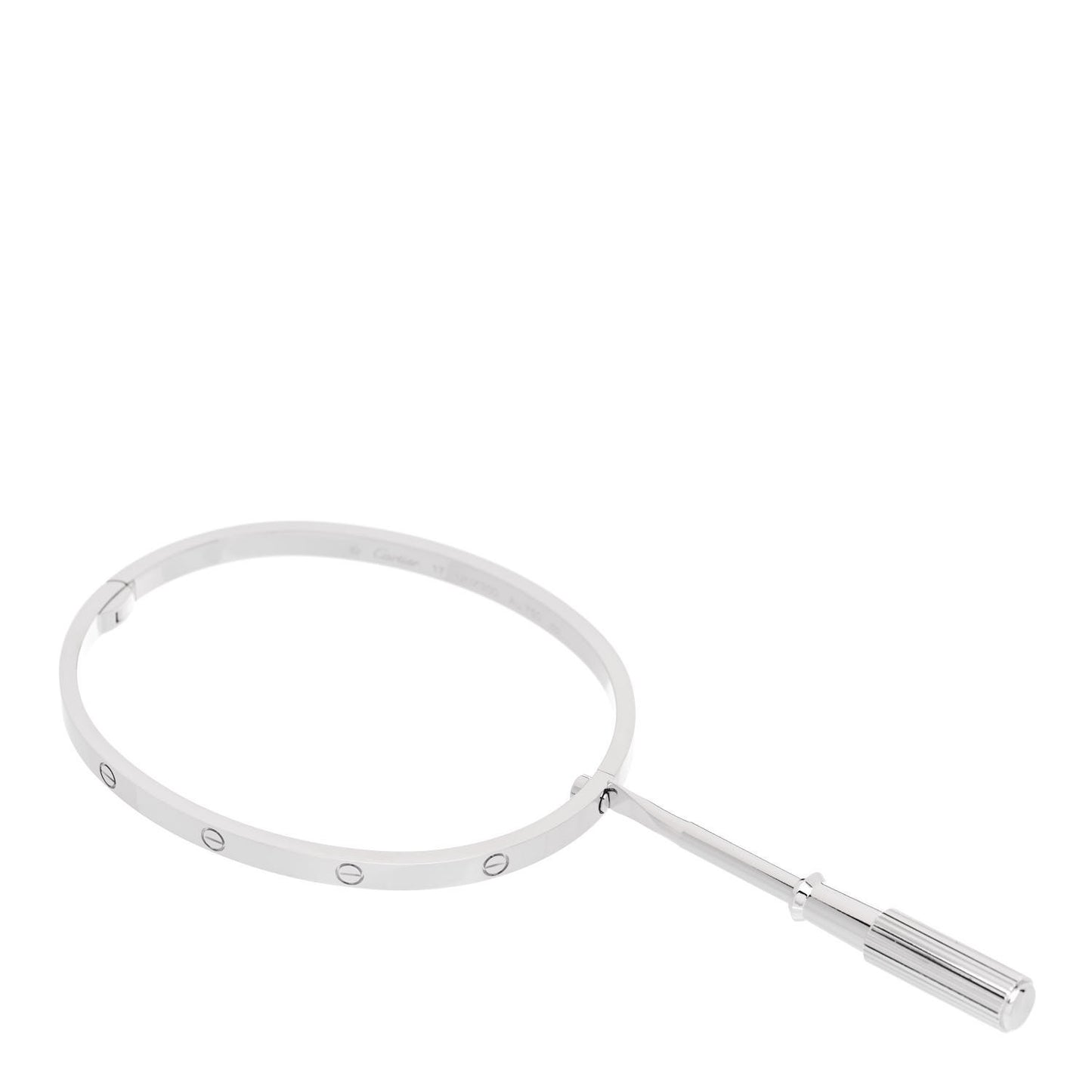 18K White Gold Small LOVE Bracelet 17