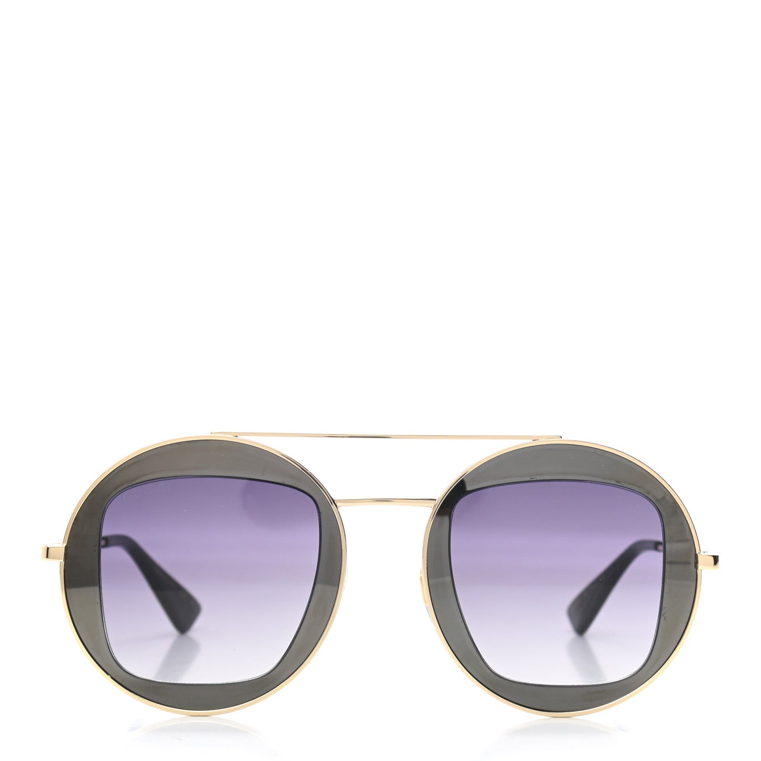 Gucci Round Frame Sylvie Web Sunglasses GG0105S Grey 2 of 8