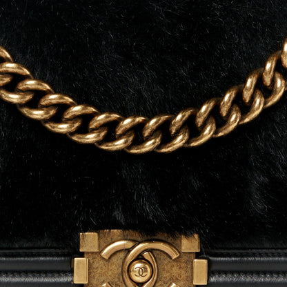 Chanel Goat Hair Medium Celtic Boy Flap Black 8 of 10