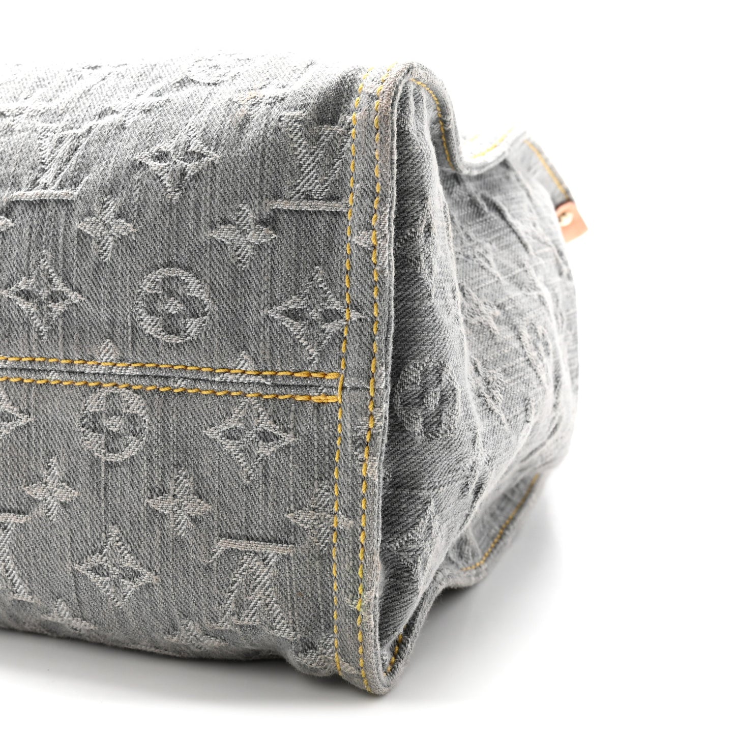 Monogram Denim Onthego MM Washed Grey