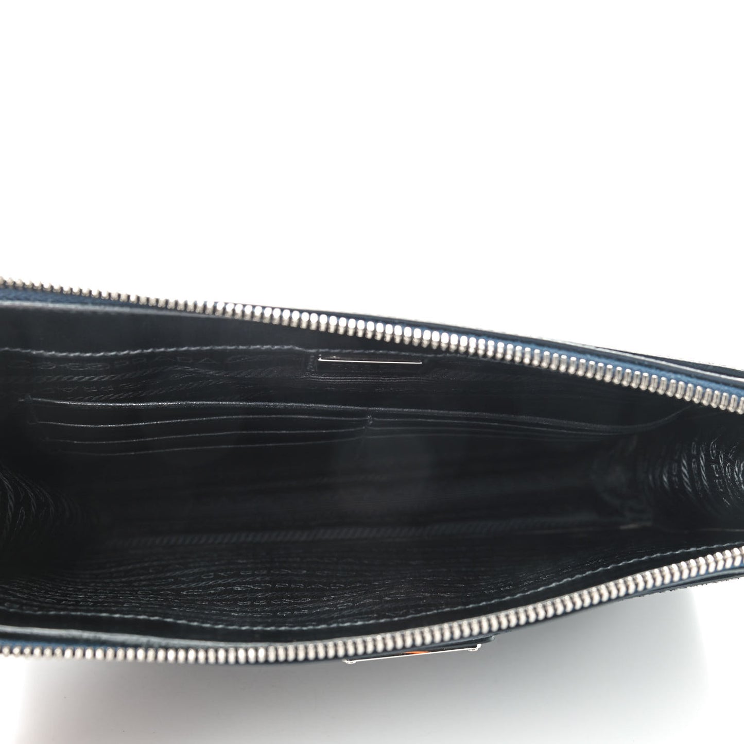 Saffiano Clutch Wristlet Bag Navy