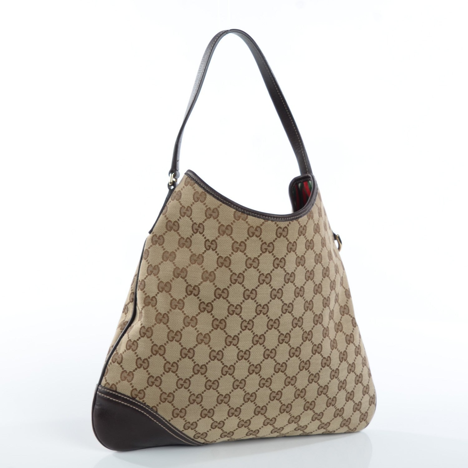 Gucci Monogram Medium New Britt Hobo Dark Brown 3 of 8