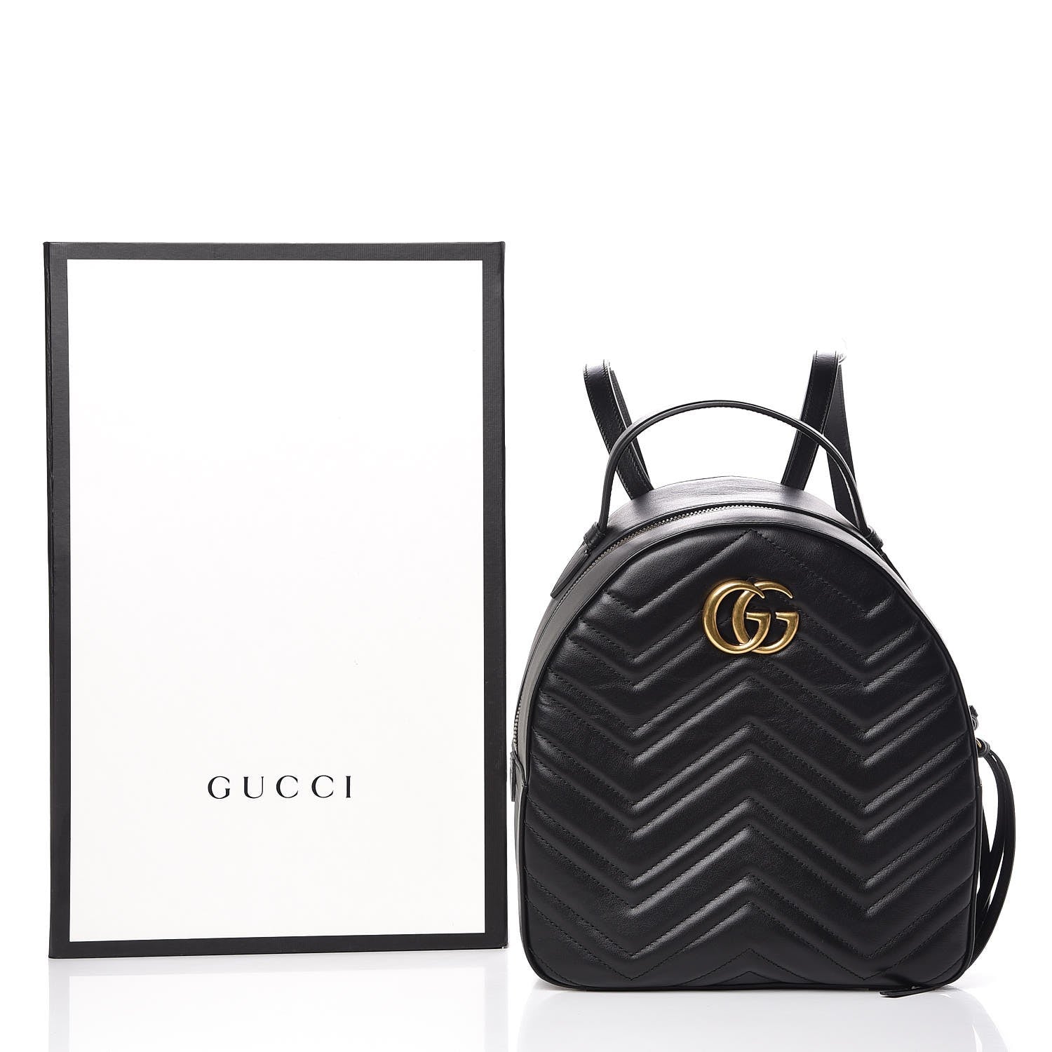Gucci Calfskin Matelasse GG Marmont Backpack Black 8 of 8