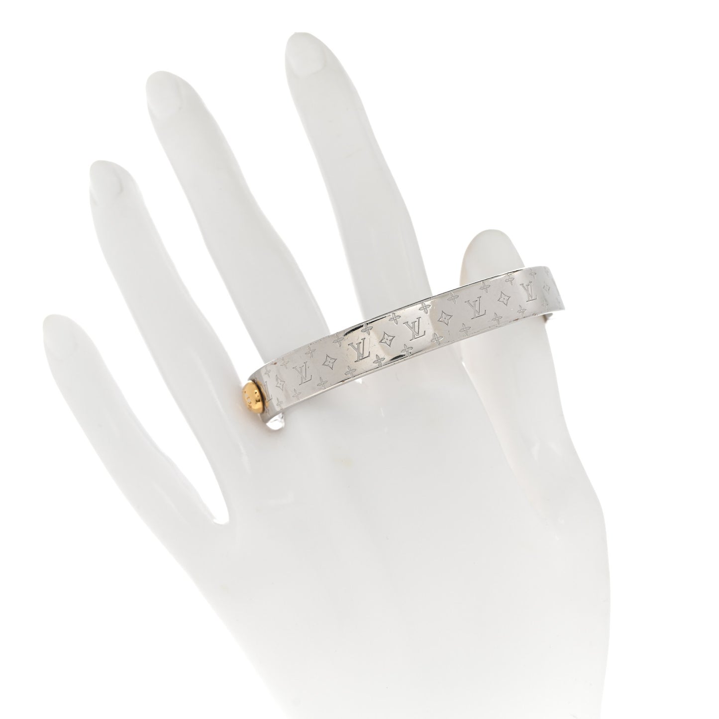 Palladium Monogram Nanogram Cuff S Silver