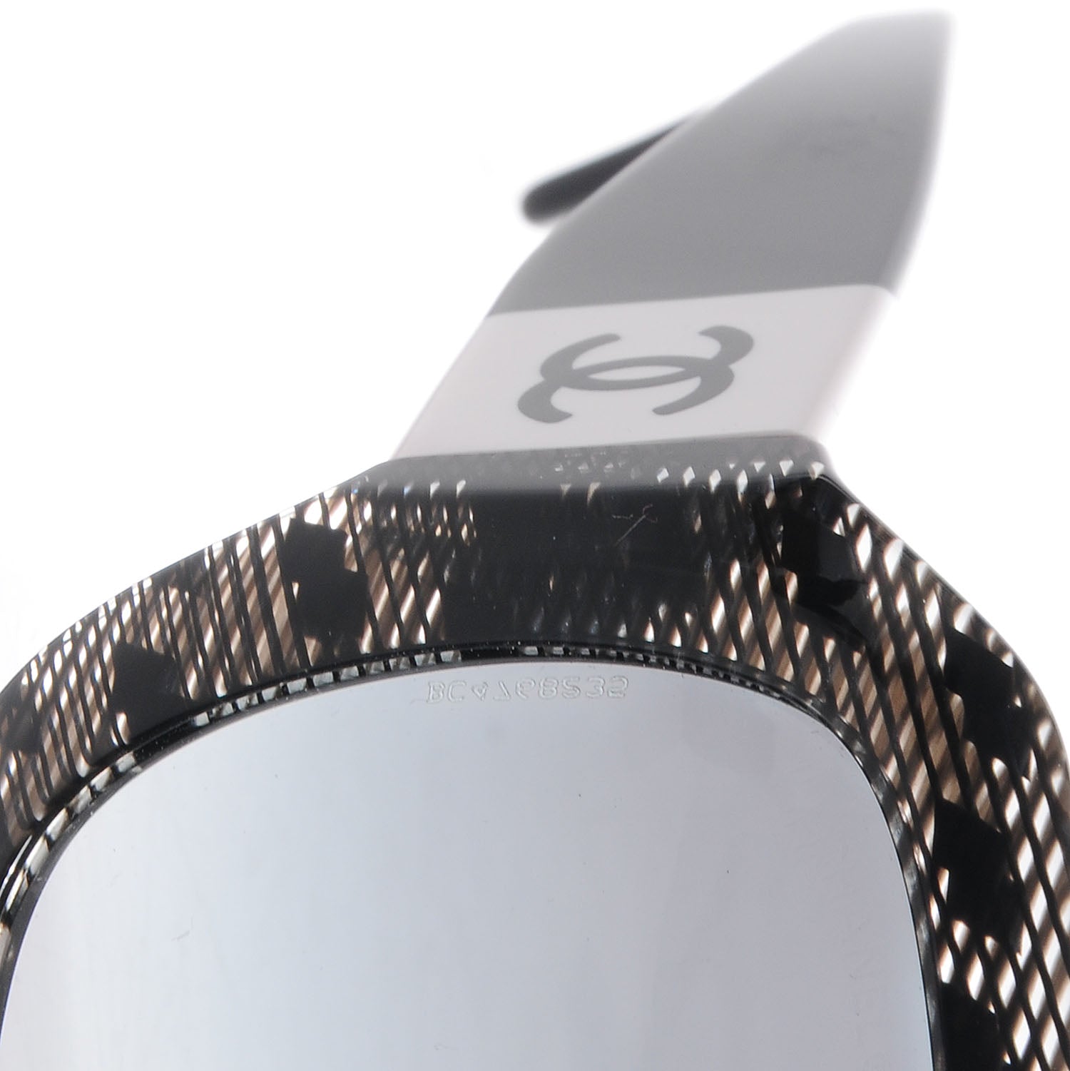 Chanel Acetate CC Lace Effect Sunglasses 5146 Black White 5 of 5
