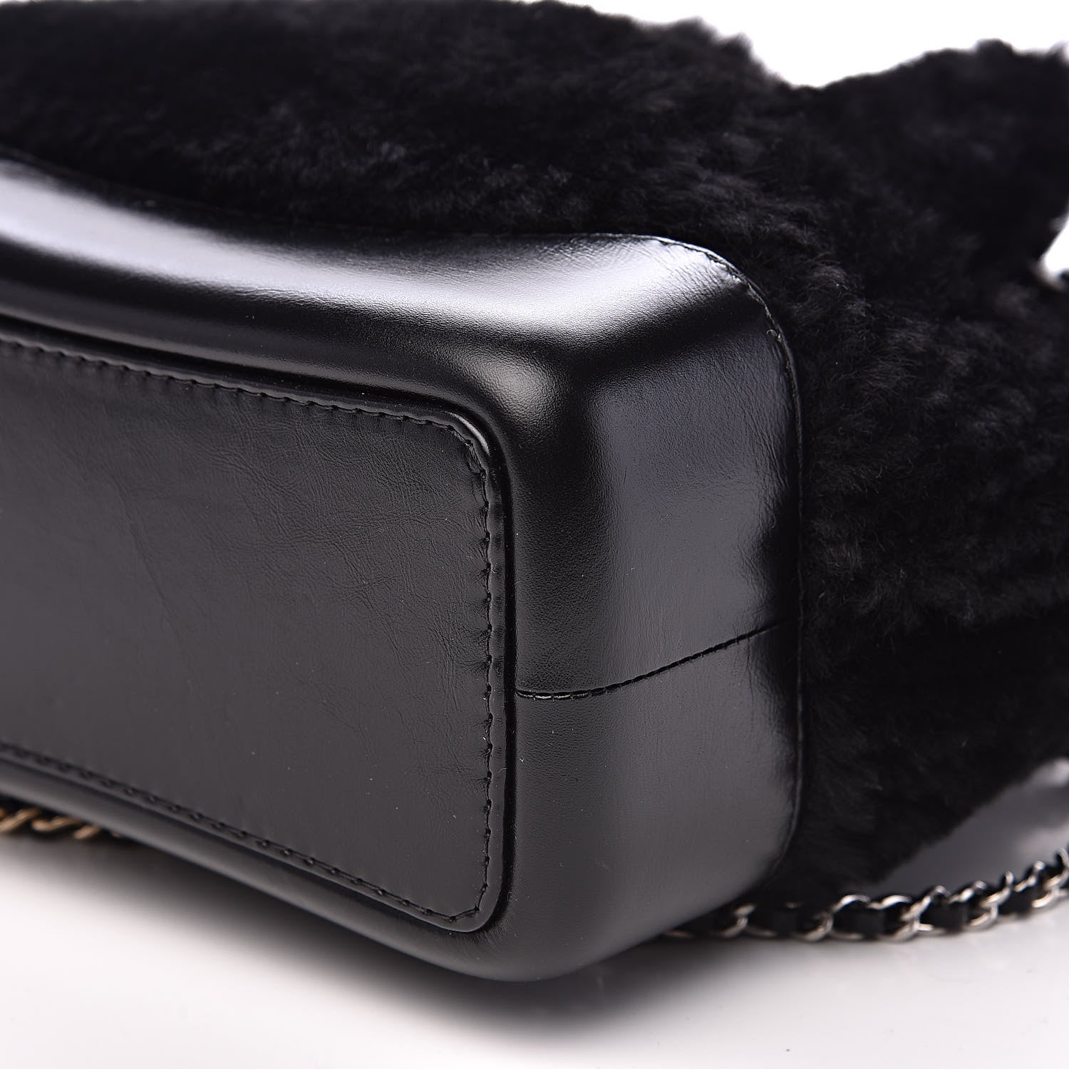 Chanel Shearling Small Gabrielle Backpack Black 10 of 11