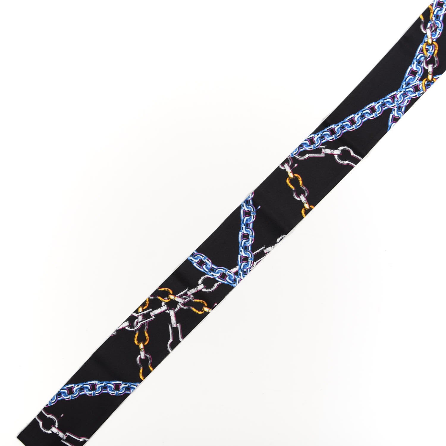 Louis Vuitton Silk Monogram Chain Bandeau Black 3 of 4