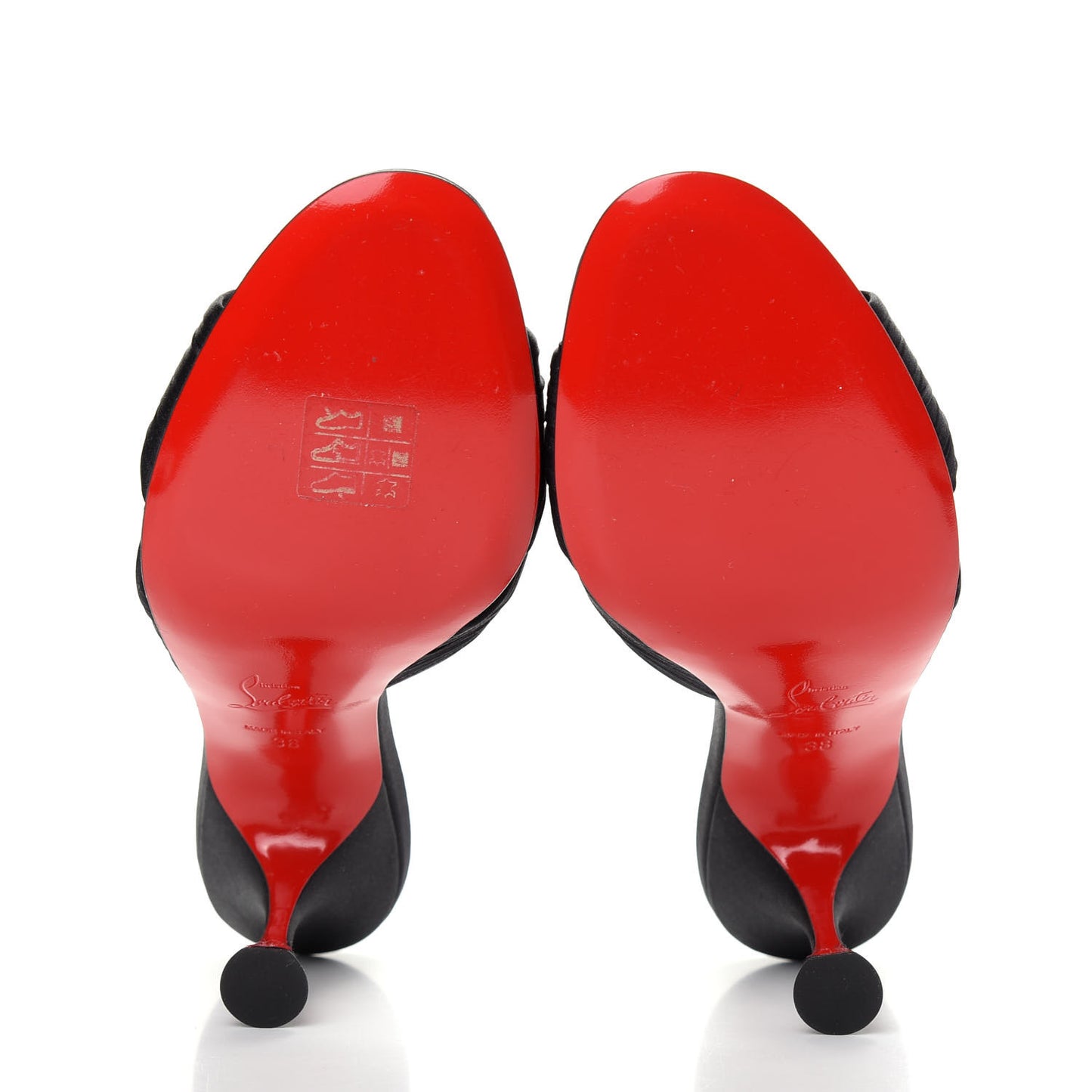 Crepe Satin Nicol Is Back 85 Slide Sandals 38 Black
