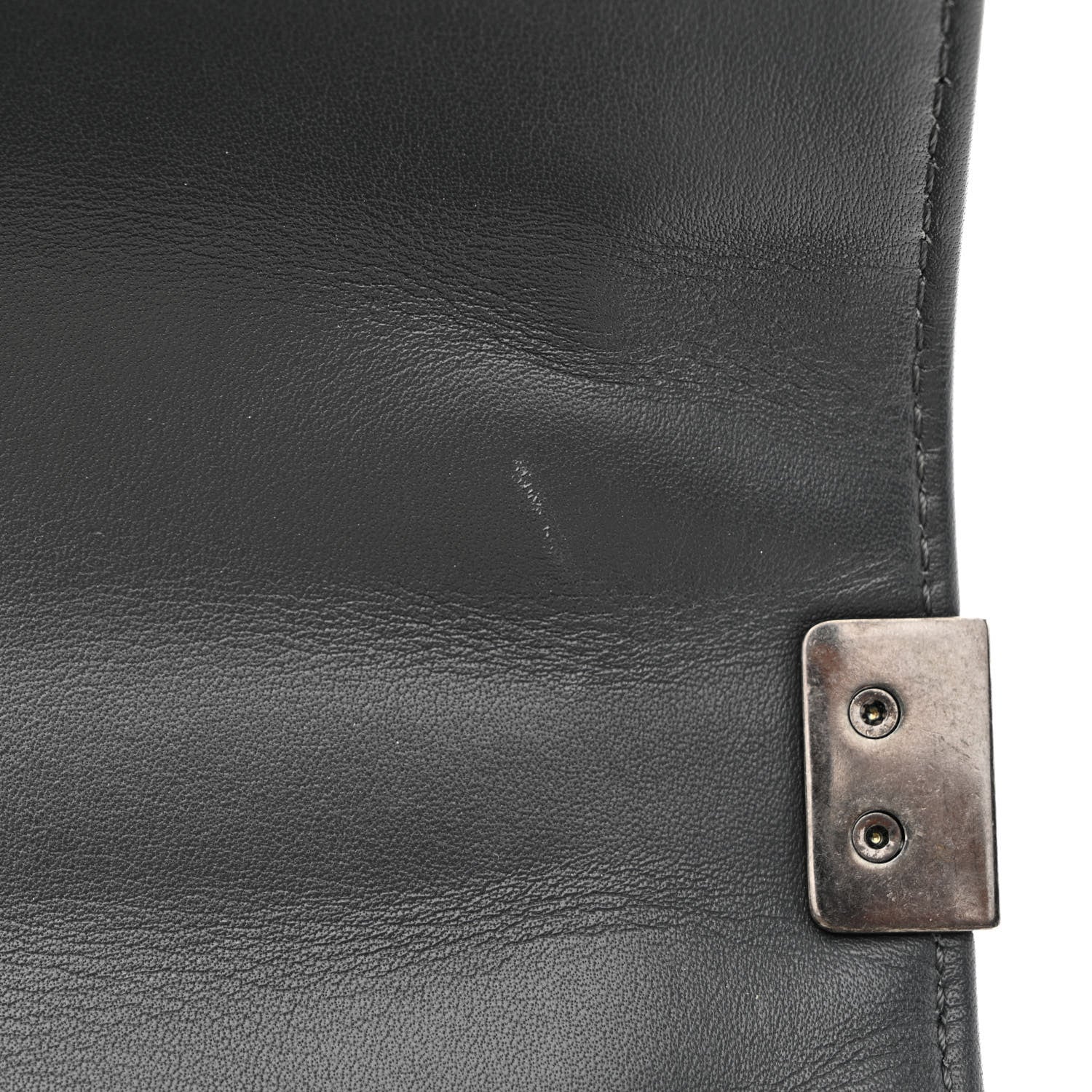 Chanel Calfskin Chevron Quilted New Medium Boy Flap Dark Grey 11 of 15