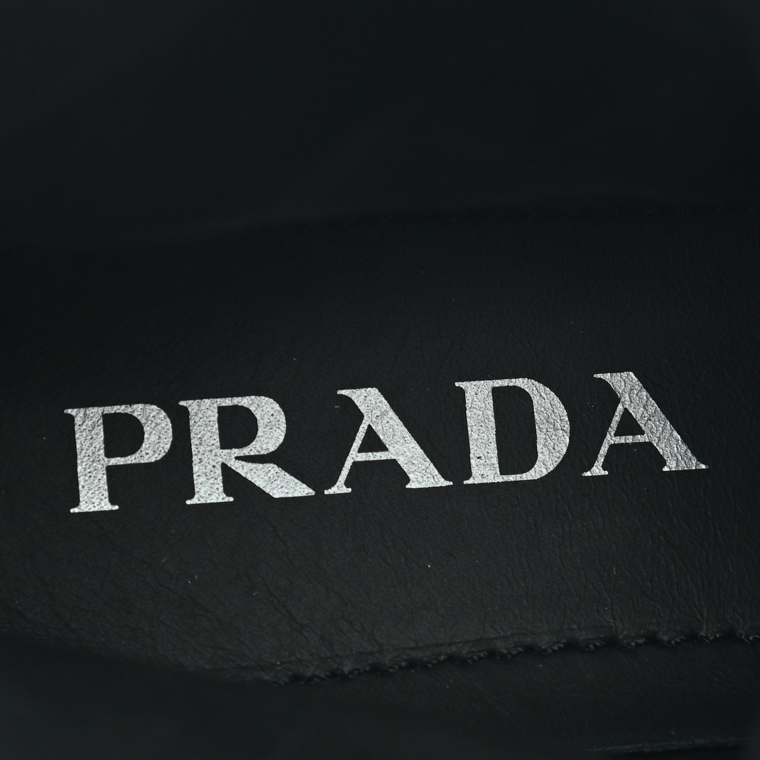 Prada Spazzolato Rois Nylon Metal Triangle Logo Monolith Pouch Pocket 55mm Boots 39 Black 6 of 7