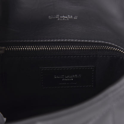 Saint Laurent Lambskin Quilted Toy Loulou Puffer Monogram Chain Satchel Storm 8 of 9