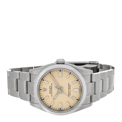 Rolex Stainless Steel 36mm Oyster Perpetual Watch Beige 126000 2 of 5