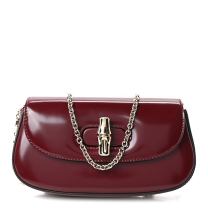 Gucci Shiny Calfskin Small Bamboo Night Bag Rosso Ancora 1 of 10