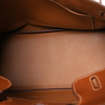 Hermes Natural Barenia Faubourg Birkin 30 Fauve 5 of 15