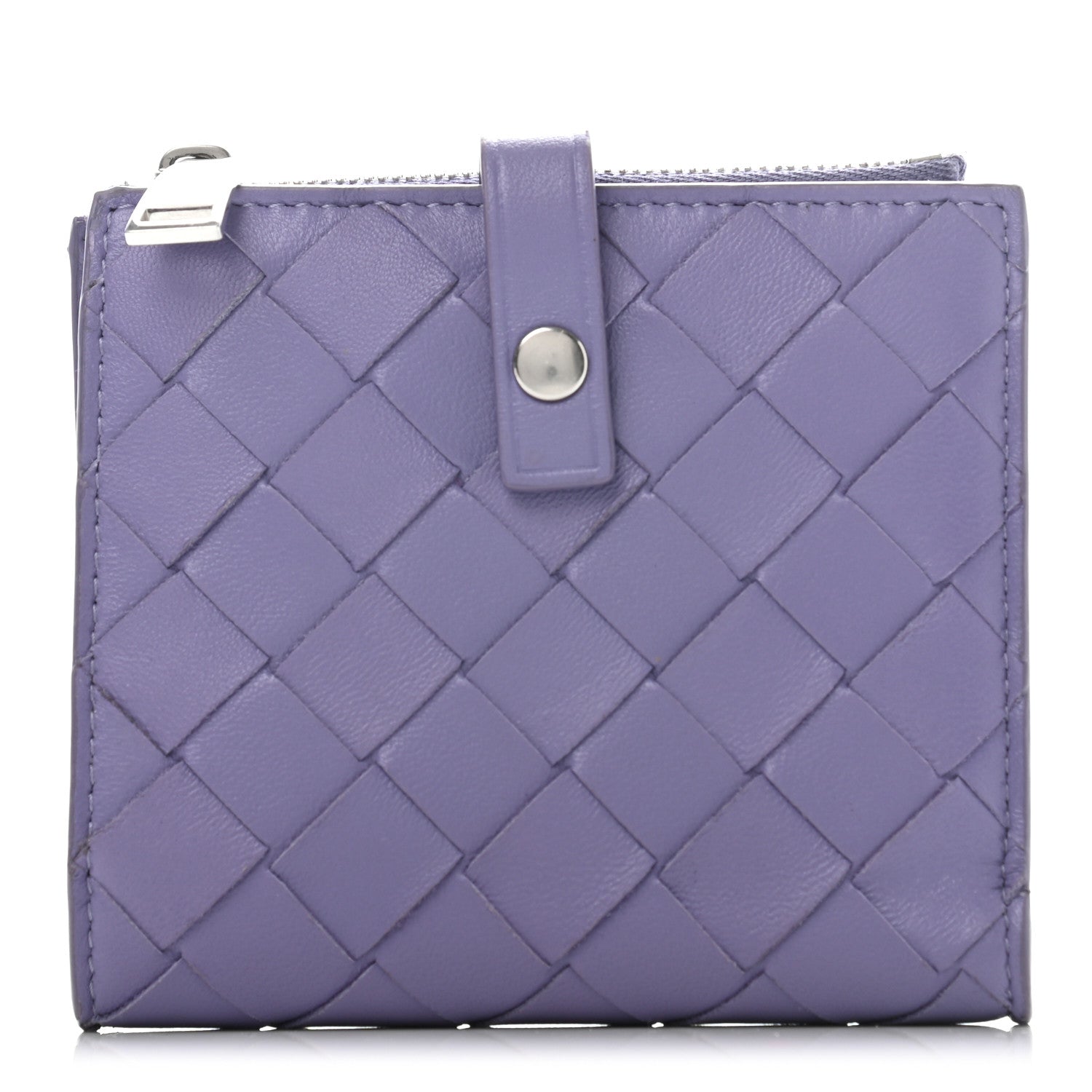 Bottega Veneta Nappa Intrecciato Bifold Zipped Wallet Lavender 1 of 7