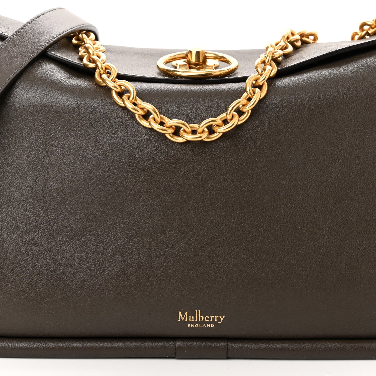 Mulberry Silky Calfskin Small Leighton Dark Grey 7 of 9