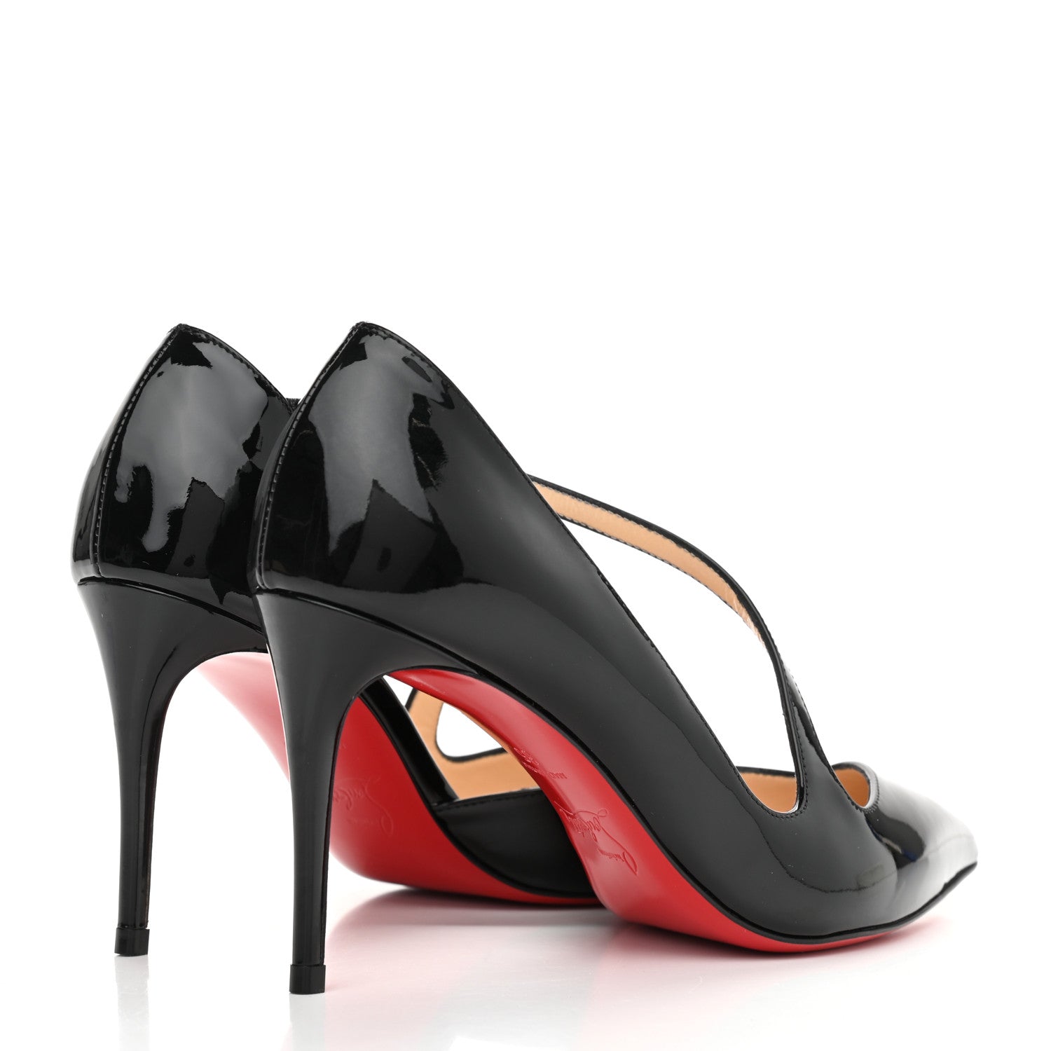 Christian Louboutin Patent Jumping Cross 85 Pumps 35 Black 4 of 8