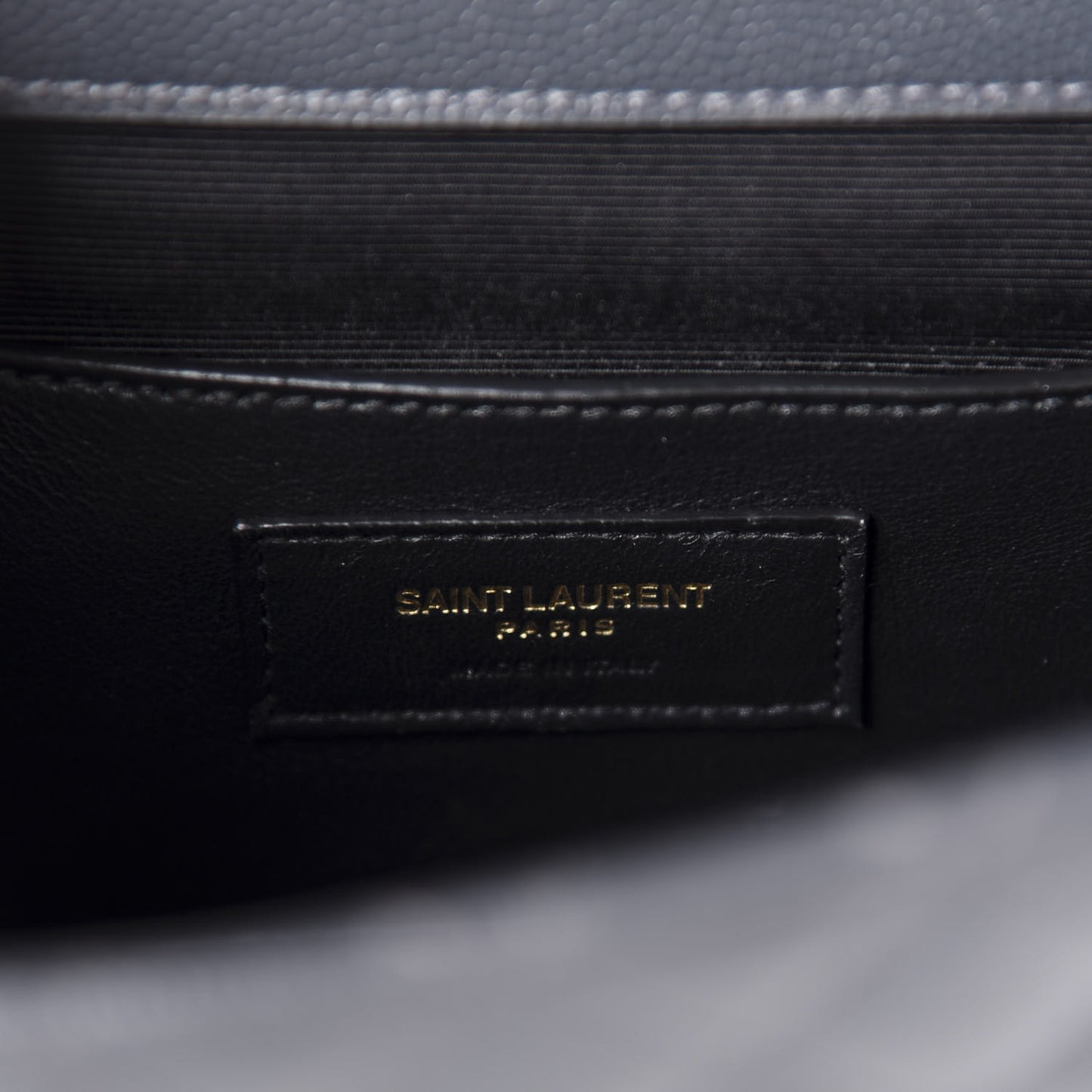Grain De Poudre Textured Mixed Matelasse Triquilt Small Monogram Satchel Dark Smoke