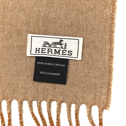 Hermes Cashmere Recto Verso Muffler Camel Beige 4 of 4