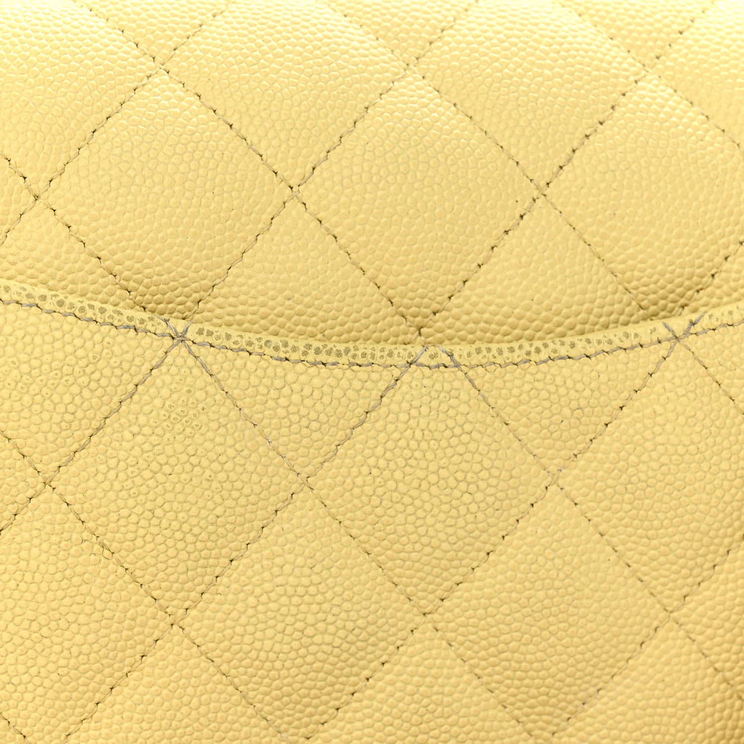 Chanel Caviar Quilted Mini Rectangular Flap Light Yellow 12 of 13