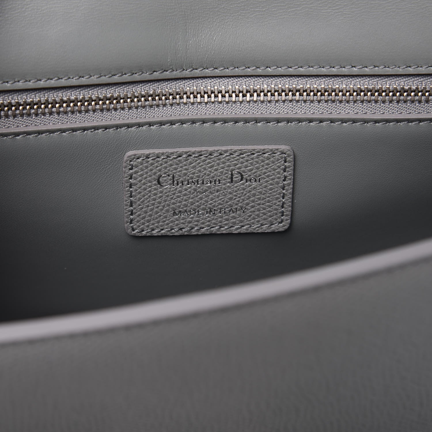 Christian Dior Grained Calfskin 30 Montaigne Chain Flap Bag Grey 7 of 10