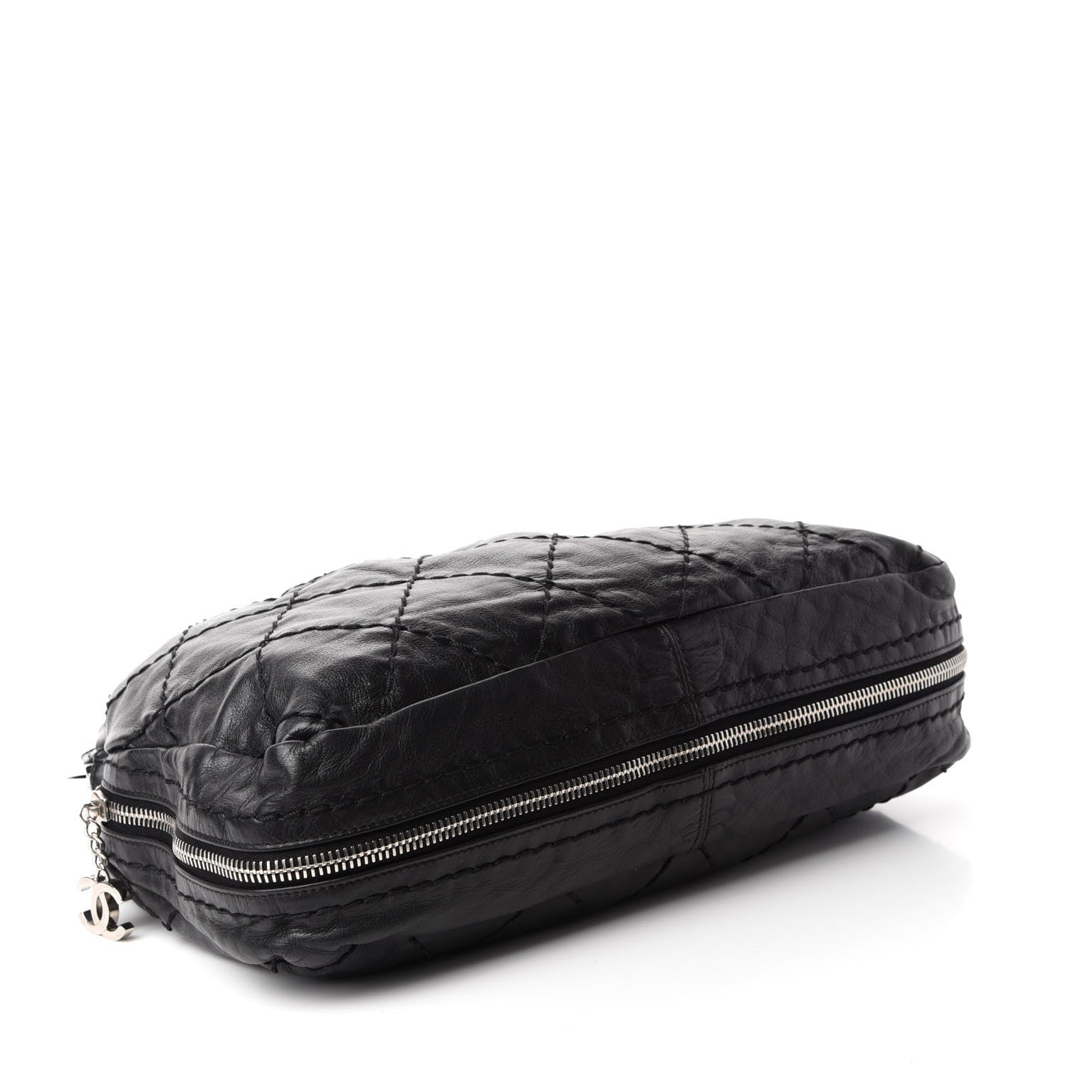 Chanel Calfskin Stitched Expandable Frame Bag Black 4 of 10