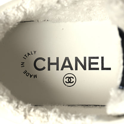 Chanel Calfskin Womens Logo Sneakers 35.5 White Pink 8 of 10