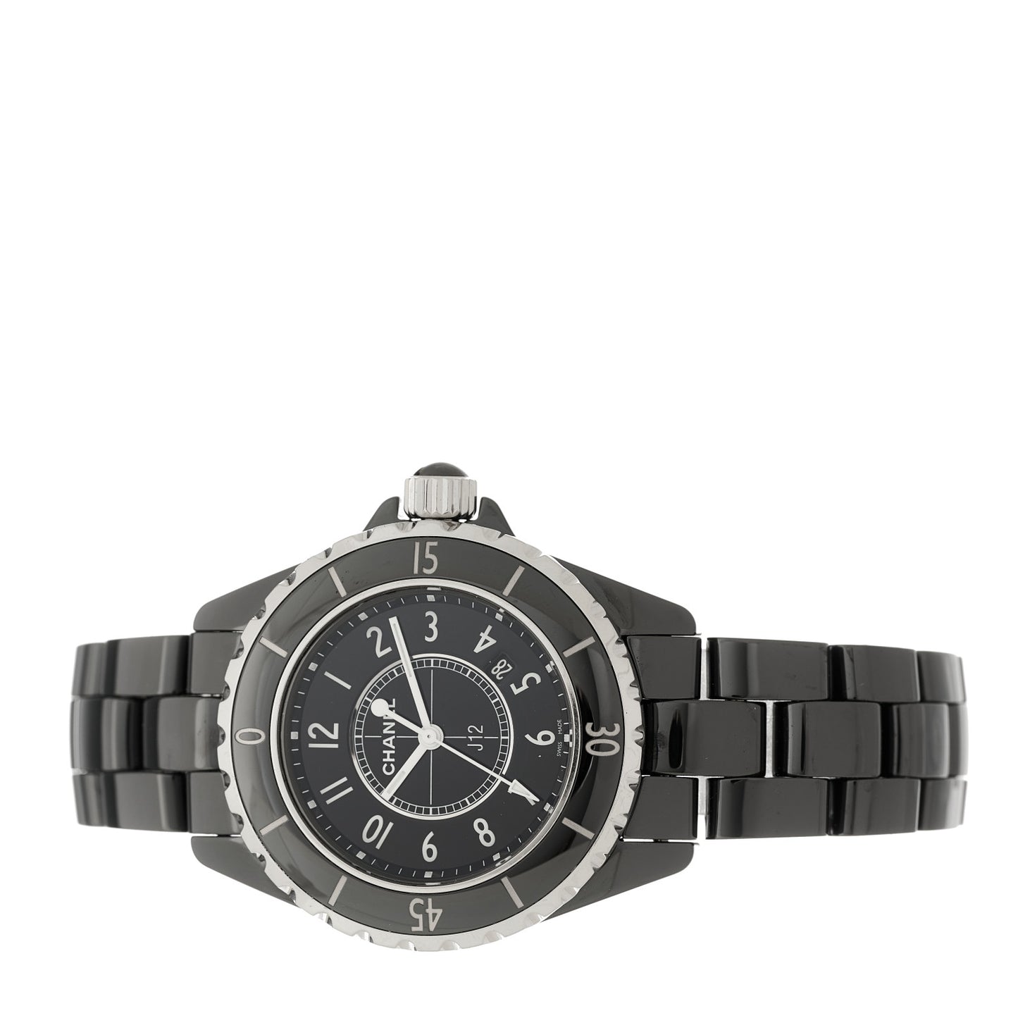 Stainless Steel Ceramic 33mm J12 Quartz Watch Black