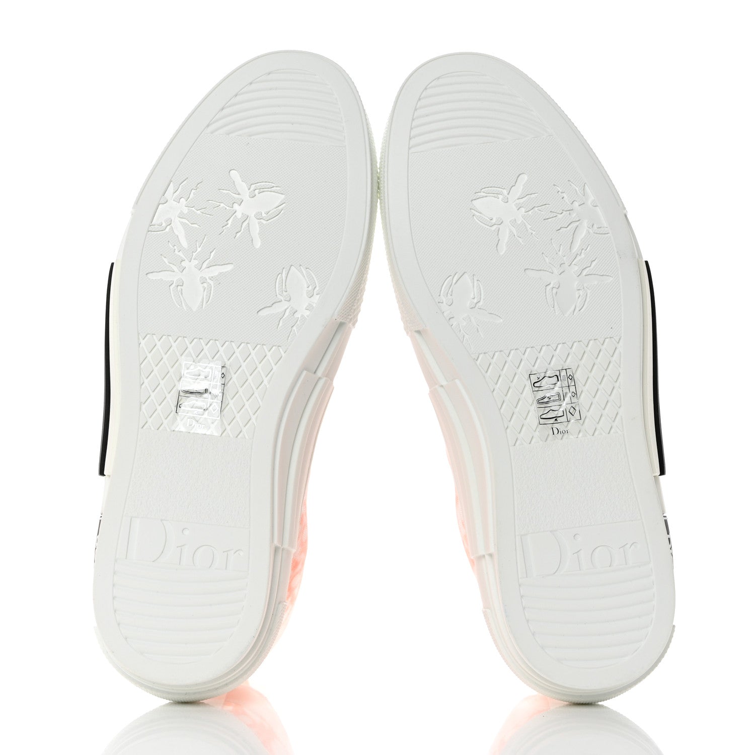 Christian Dior Technical Canvas Oblique Mens B23 High Top Sneakers 39 Orange White 5 of 9