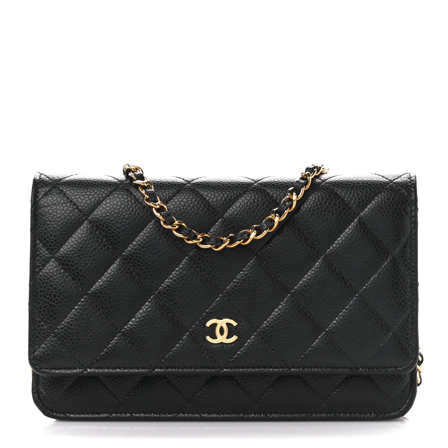 Chanel Caviar Quilted Wallet on Chain WOC Black 1 of 12
