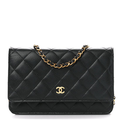 Chanel Caviar Quilted Wallet on Chain WOC Black 1 of 12