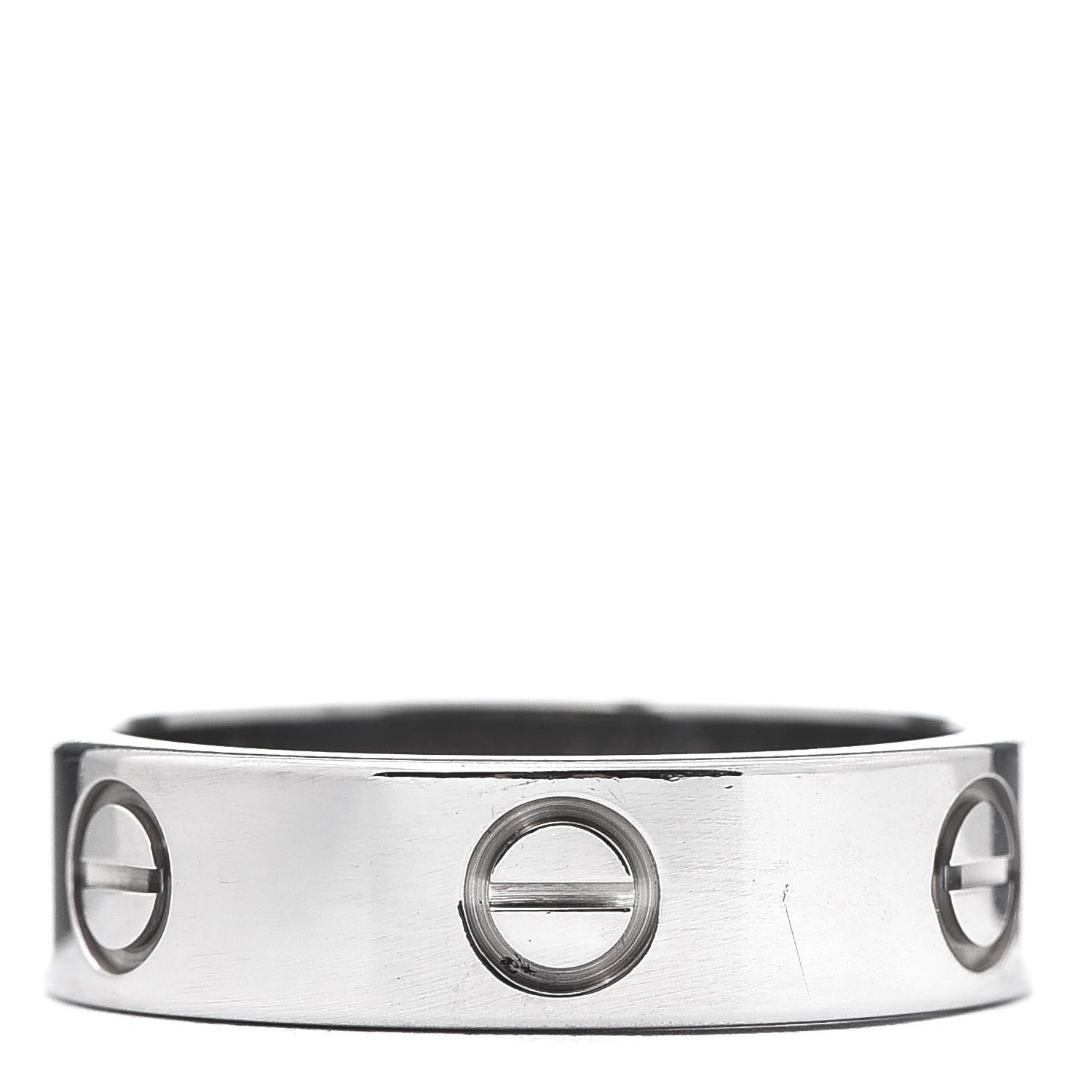 Cartier 18K White Gold 5.5mm LOVE Ring 56 7.5 1 of 5