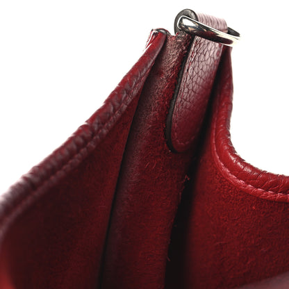 Hermes Taurillon Clemence Evelyne III PM Rouge Casaque Bleu Saphir 12 of 12