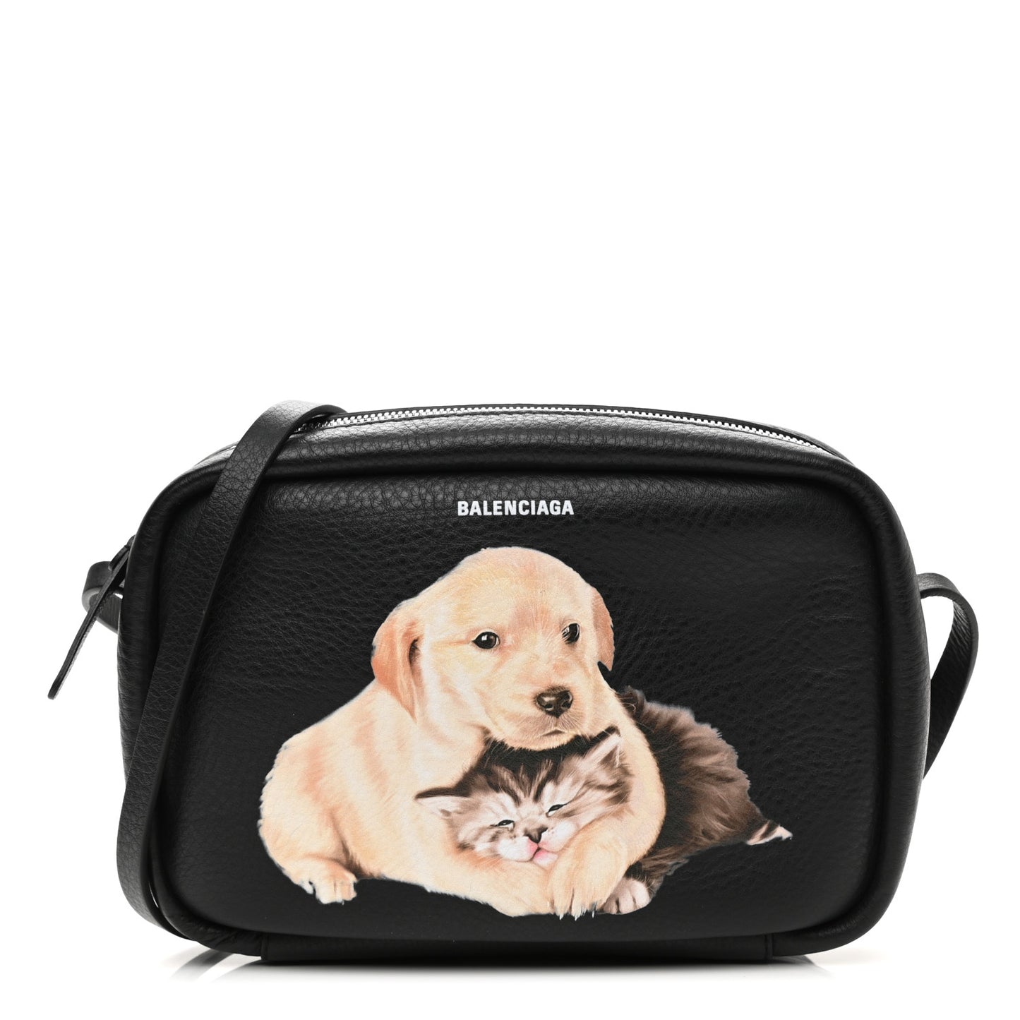 Calfskin Puppy And Kitten S Everyday Camera Bag Black