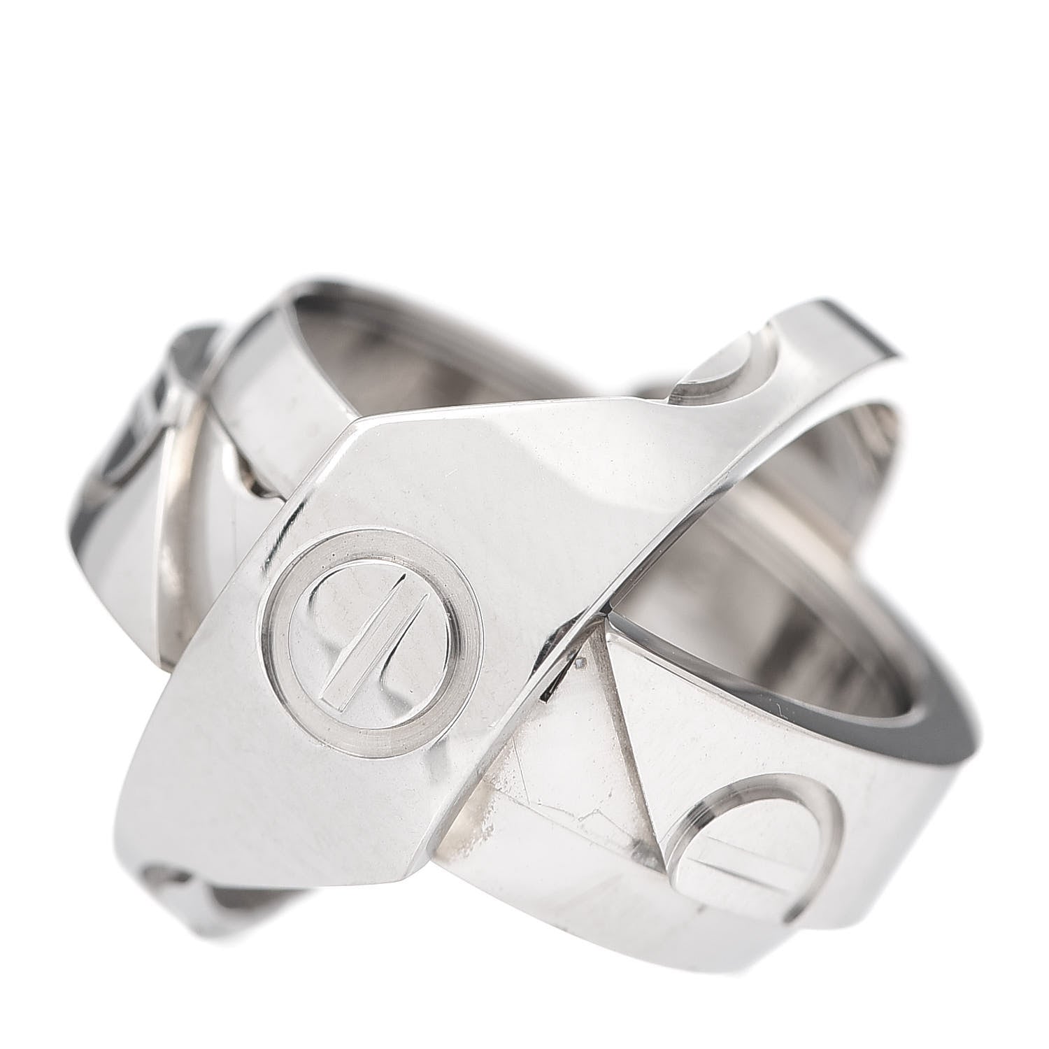 Cartier 18K White Gold 7mm Astro LOVE Ring 50 5.25 5 of 5