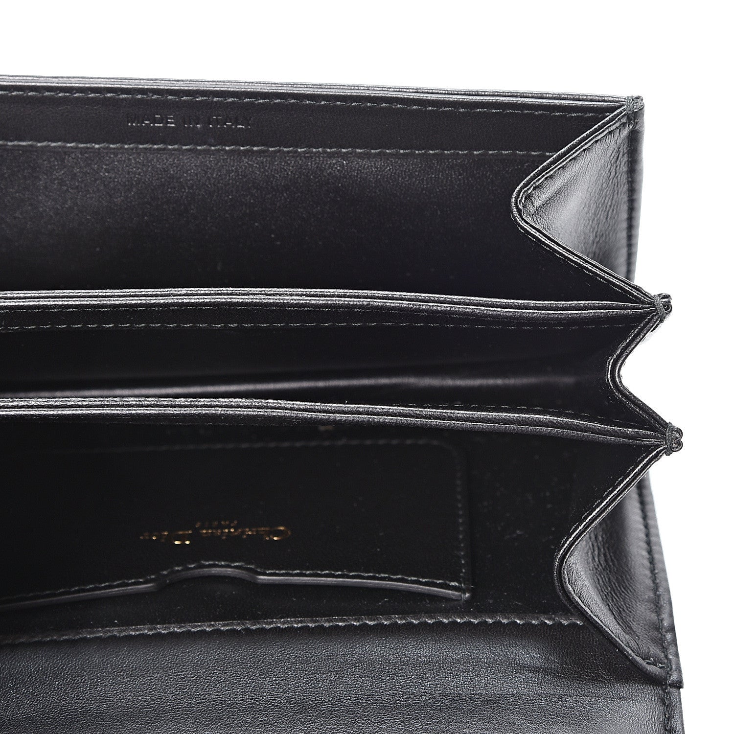 Christian Dior Lambskin Embroidered C'est I Feel Blue Clutch Black 4 of 10
