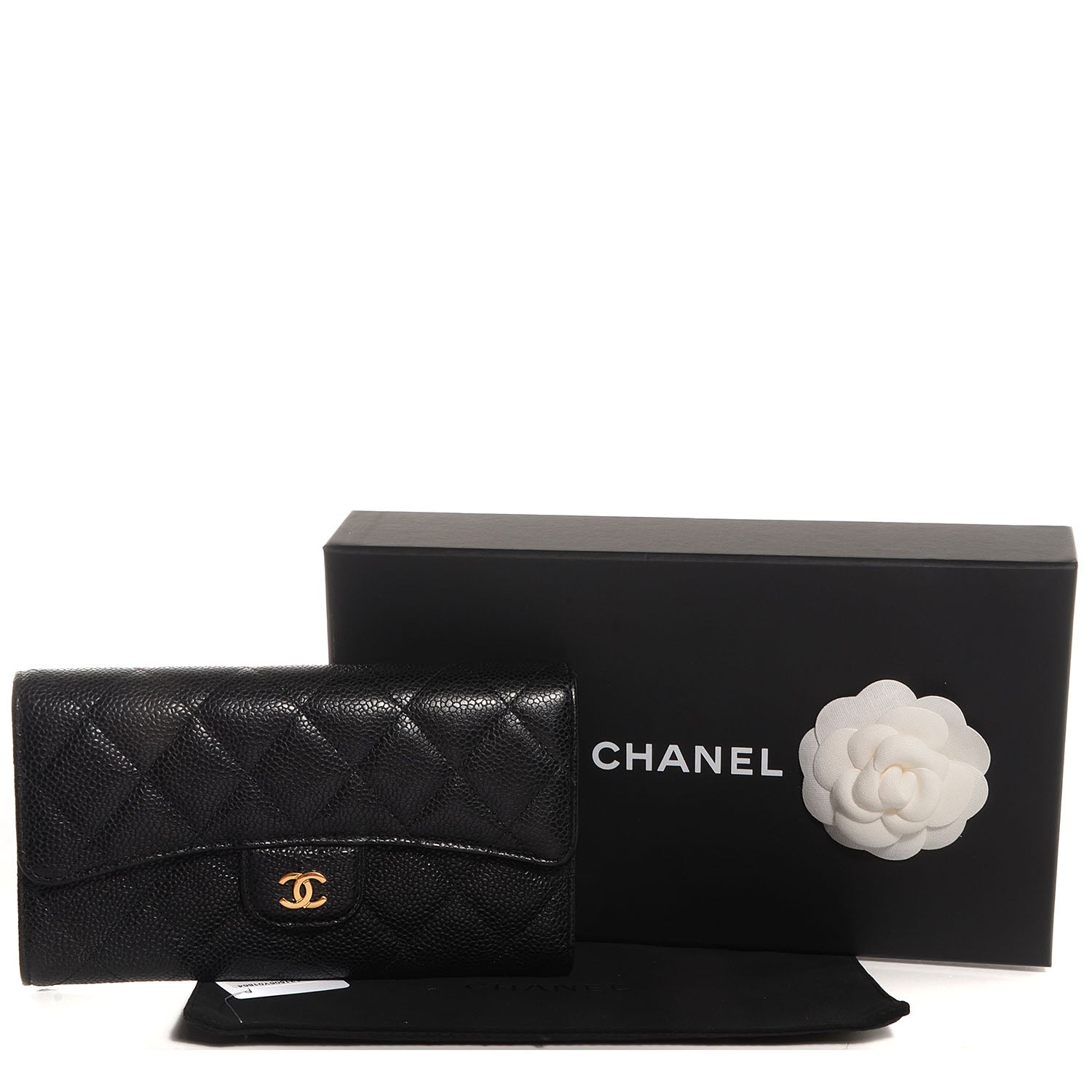 Chanel Caviar Quilted Large Flap Wallet Black 5 of 9