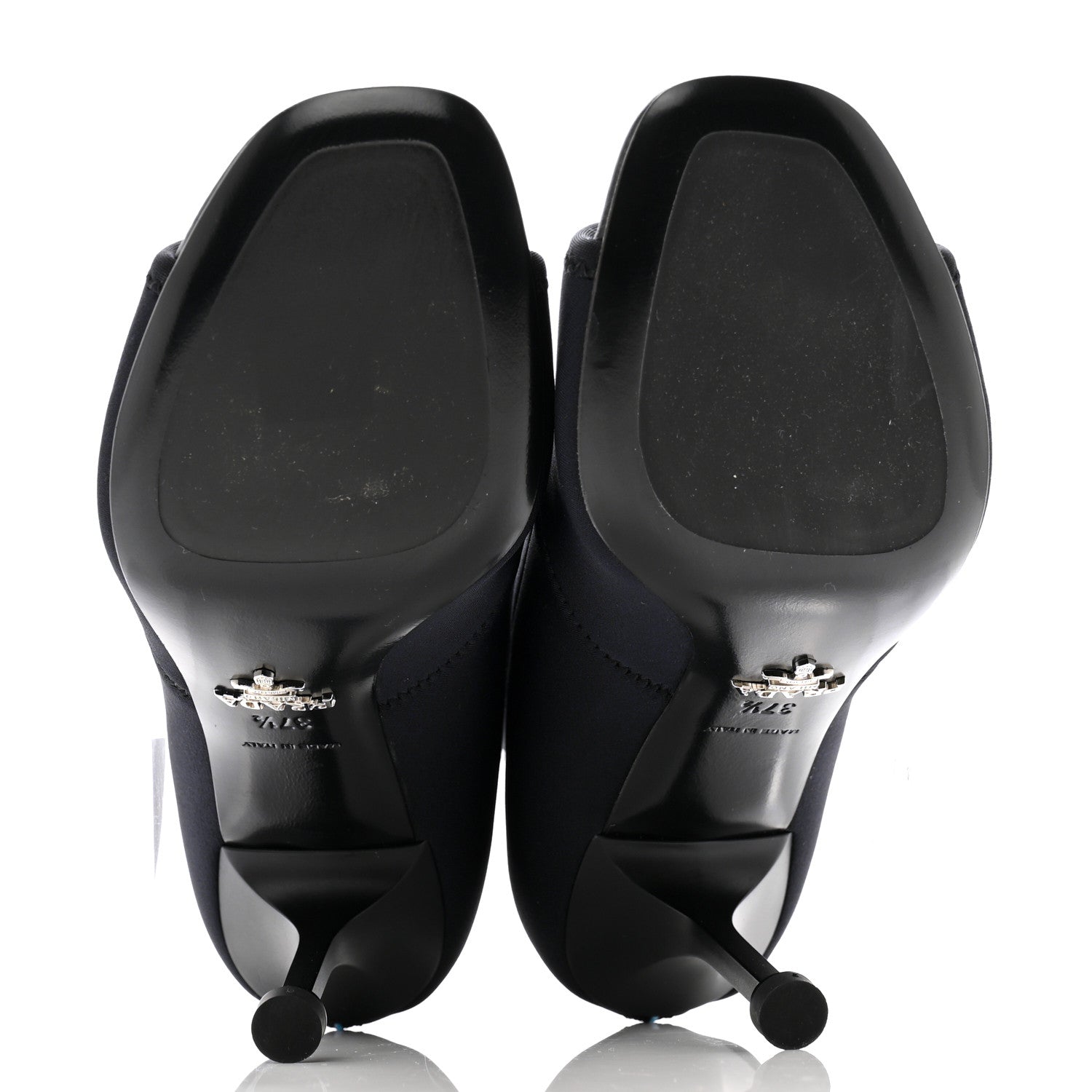 Prada Neoprene Pointed Open Toe Sock 90 Boots 37.5 Black 5 of 8