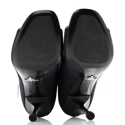 Prada Neoprene Pointed Open Toe Sock 90 Boots 37.5 Black 5 of 8