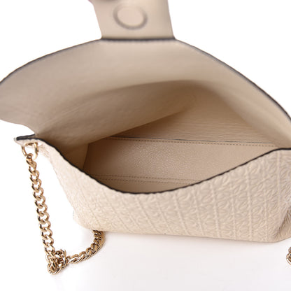 Loewe Goatskin Embossed Avenue Shoulder Bag Ivory 7 of 8