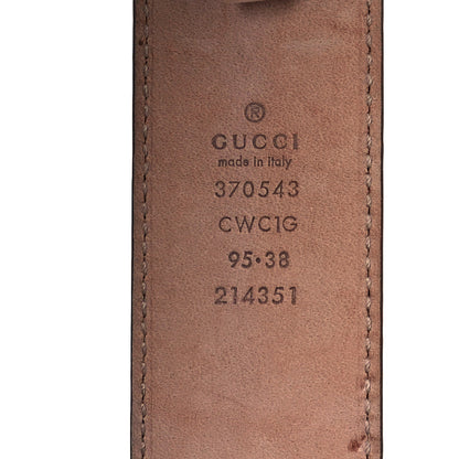Gucci Guccissima Signature Interlocking G 37mm Belt 95 38 Hibiscus Red 3 of 5