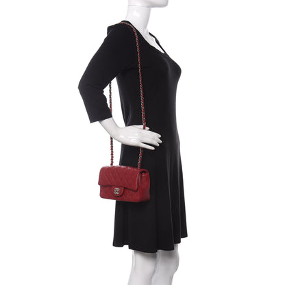 Chanel Caviar Quilted Mini Rectangular Flap Red 2 of 11