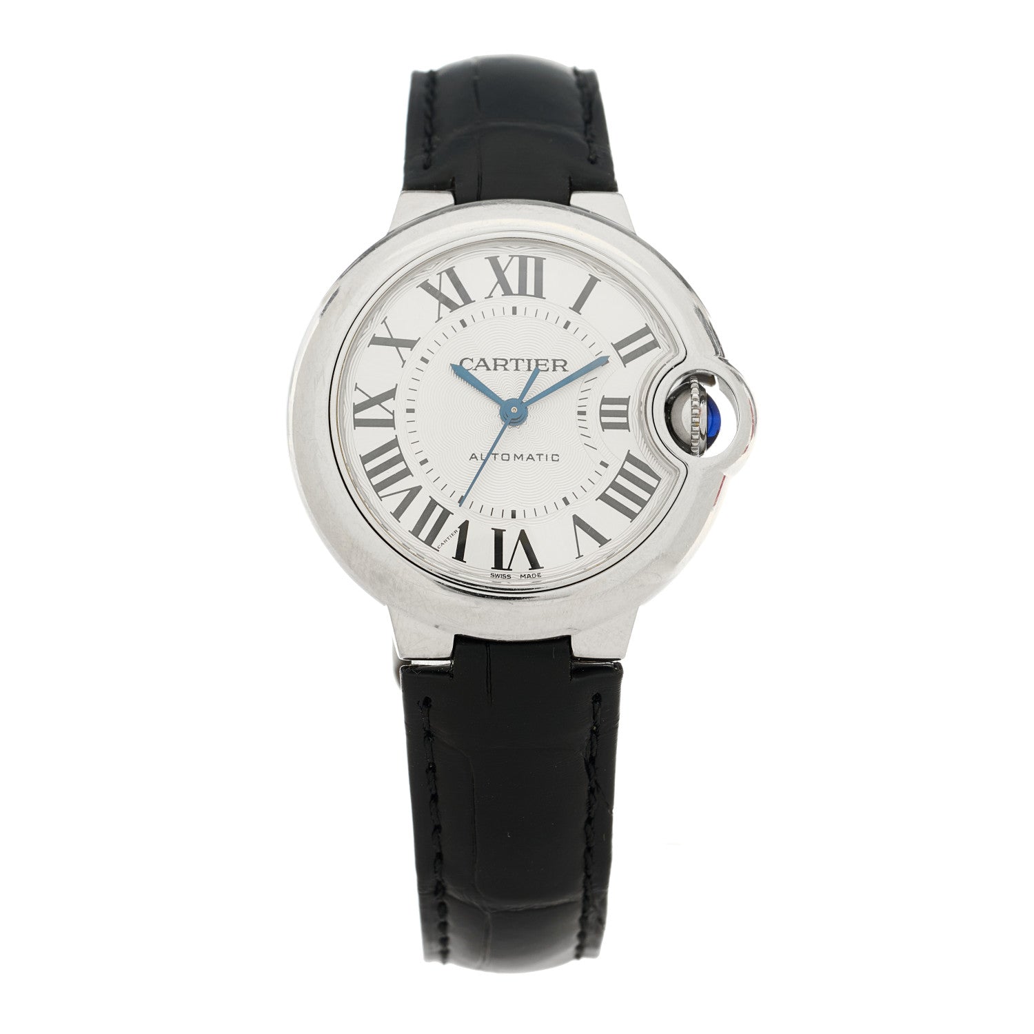 Cartier Stainless Steel Alligator 33mm Ballon Bleu De Cartier Automatic Watch 1 of 5