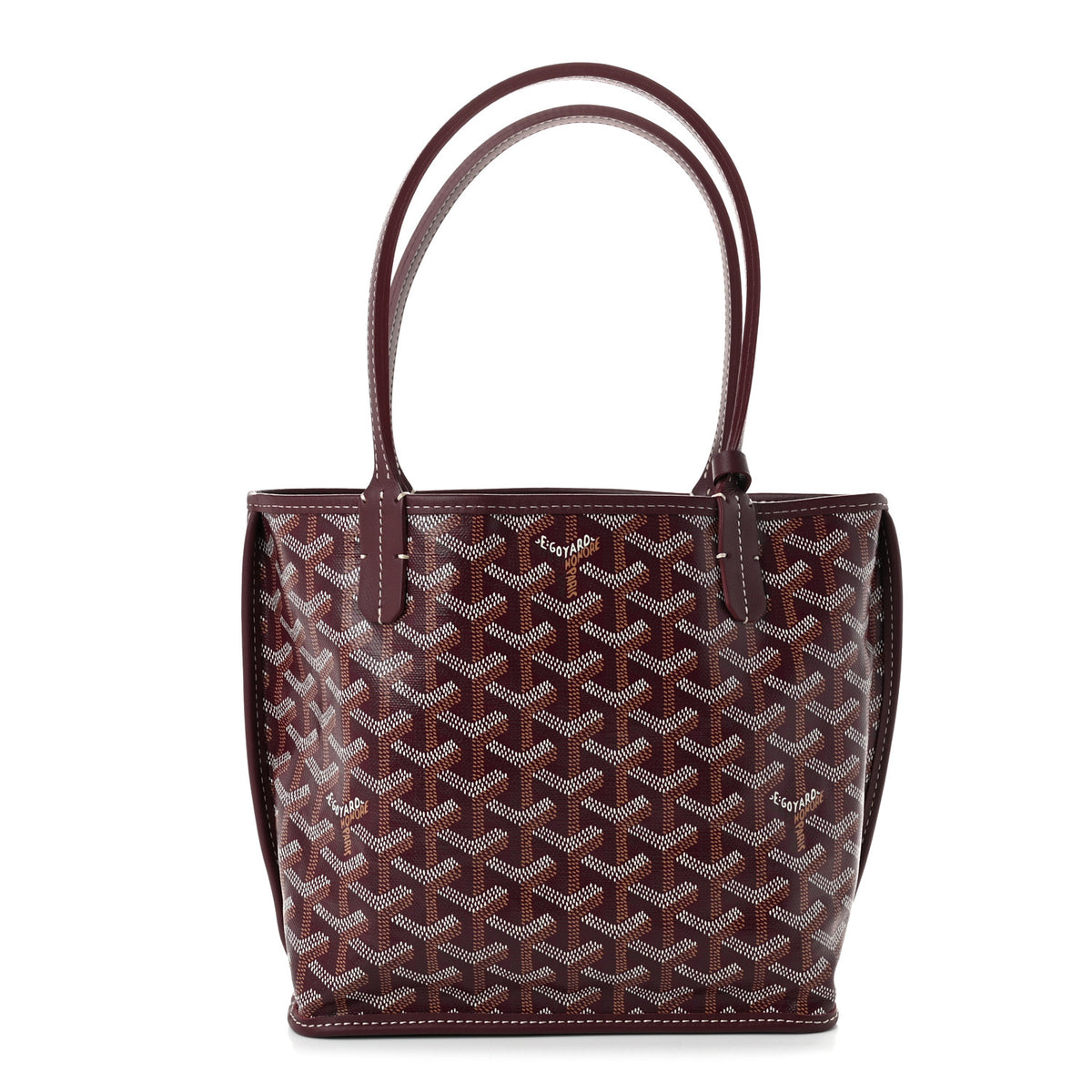Goyardine Reversible Mini Anjou Burgundy
