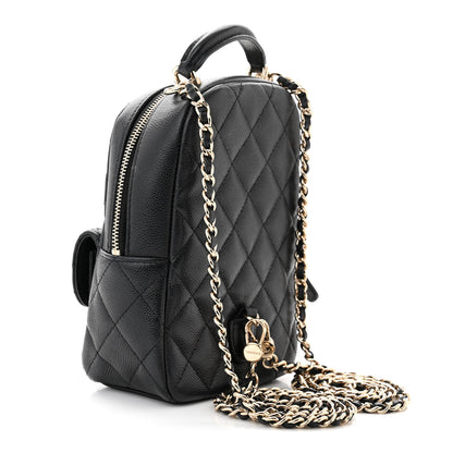 Chanel Caviar Quilted CC Mini Classic Backpack Black 3 of 10
