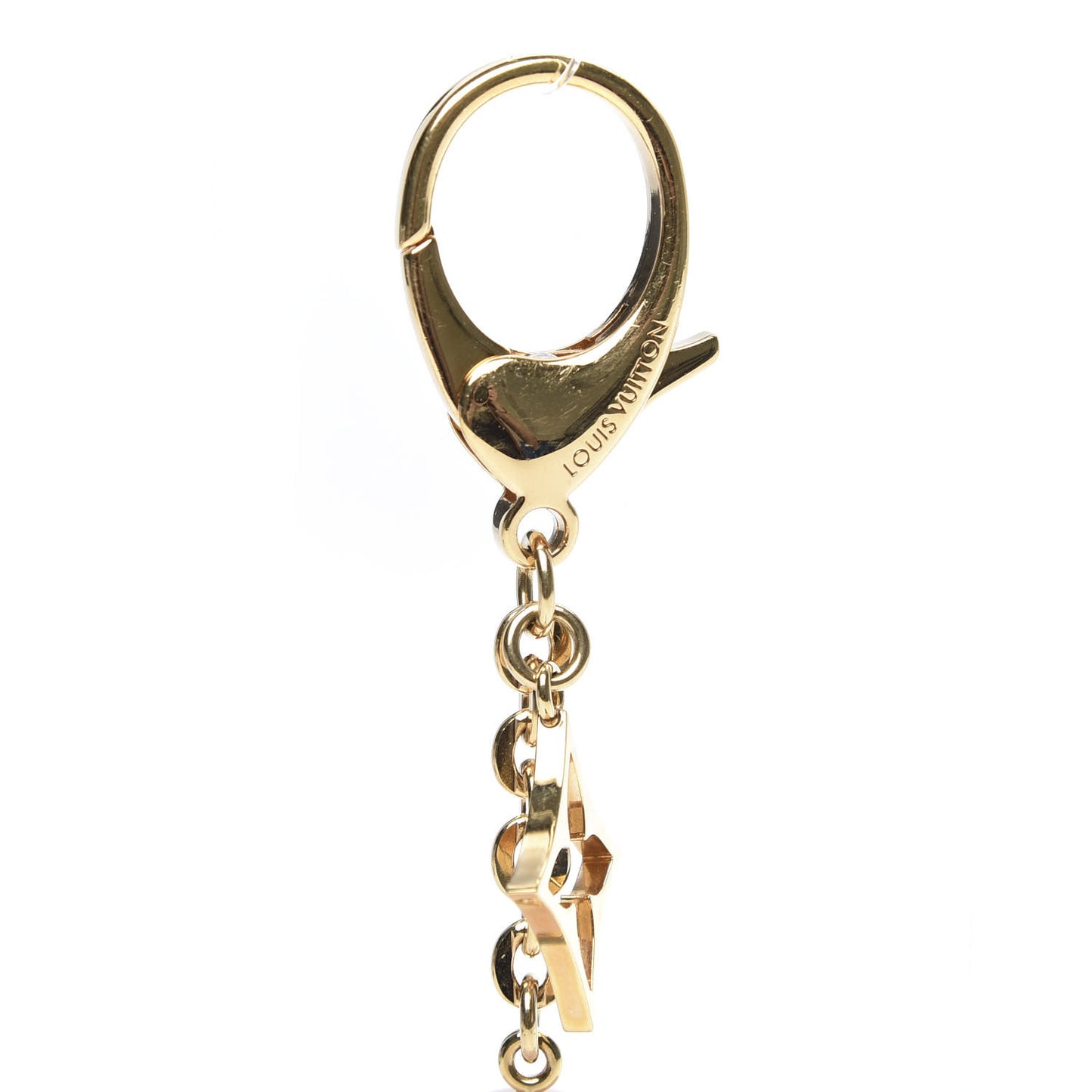 Monogram Flower Bag Charm Key Holder Dore